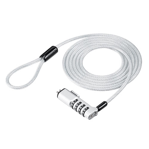 ワイヤーロック（Nanoスロット・ナノセーバー・盗難防止・ダイヤル錠式