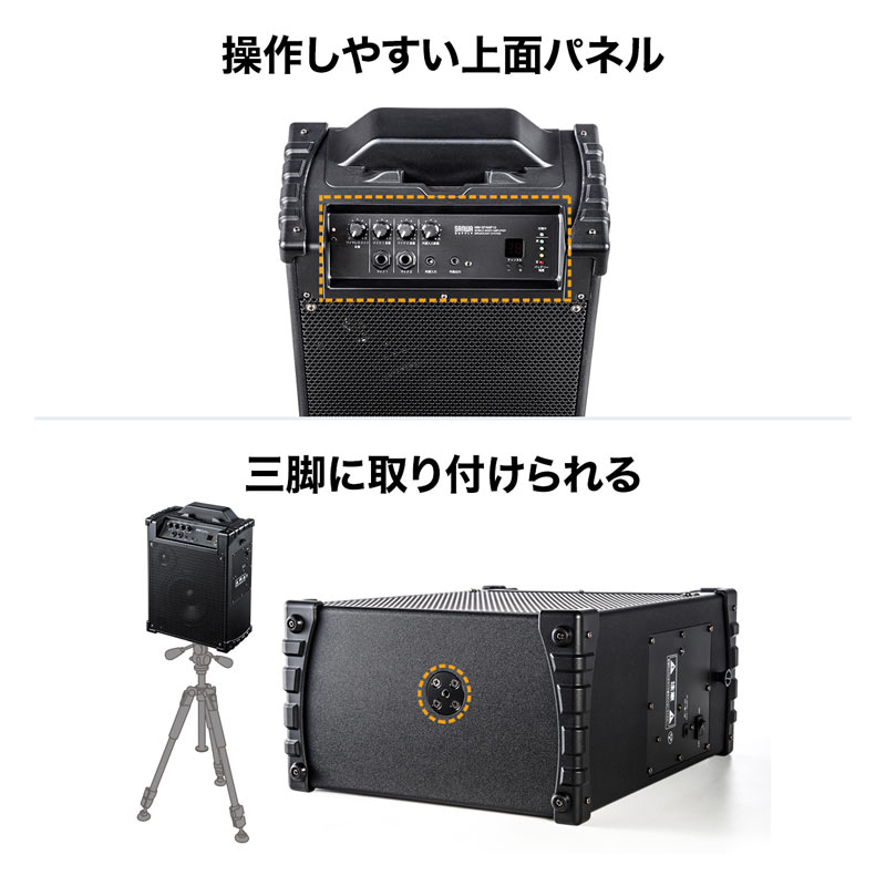 拡声器（拡声器スピーカー・ワイヤレスマイク付き・選挙・バッテリー内蔵・イベント・ブラック）