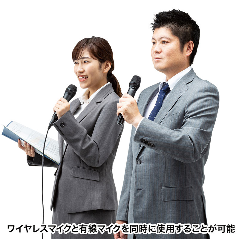 拡声器（拡声器スピーカー・ワイヤレスマイク付き・選挙・バッテリー内蔵・イベント・ブラック）