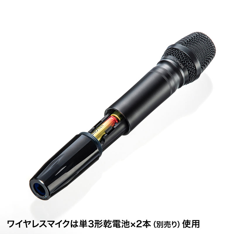拡声器（拡声器スピーカー・ワイヤレスマイク付き・選挙・バッテリー内蔵・イベント・ブラック）