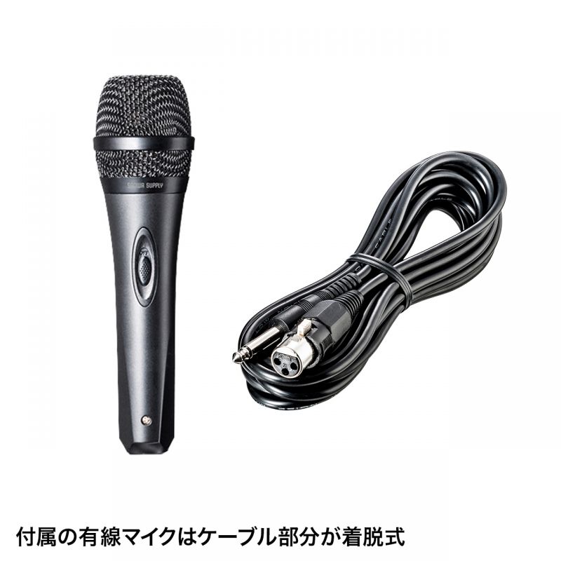 拡声器（拡声器スピーカー・ワイヤレスマイク付き・選挙・バッテリー内蔵・イベント・ブラック）