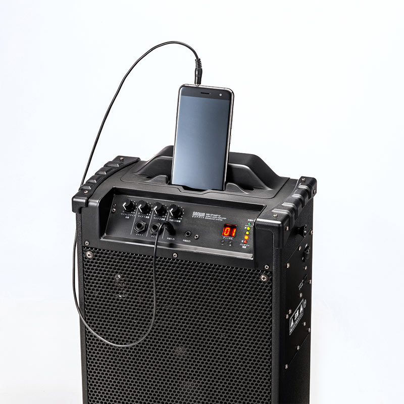 拡声器（拡声器スピーカー・ワイヤレスマイク付き・選挙・バッテリー内蔵・イベント・ブラック）