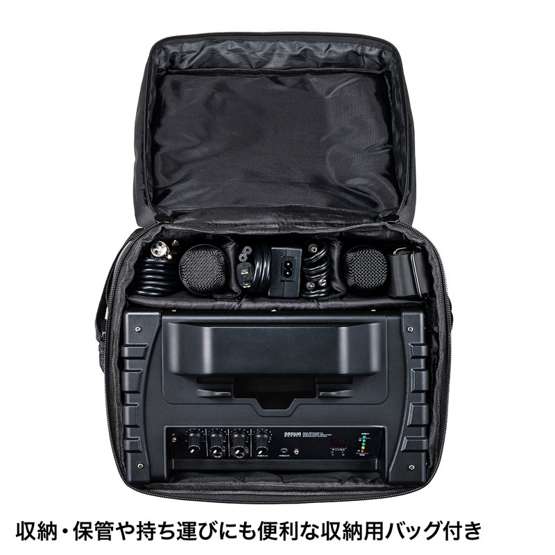 拡声器（拡声器スピーカー・ワイヤレスマイク付き・選挙・バッテリー内蔵・イベント・ブラック）