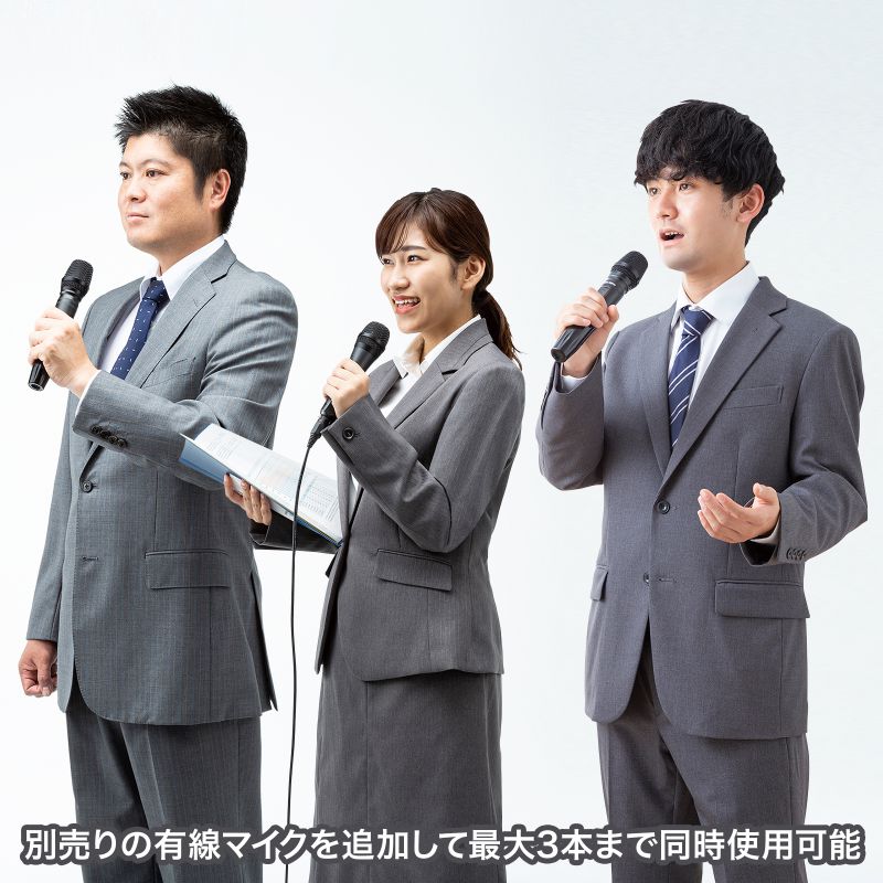 拡声器（スピーカー・選挙・バッテリー内蔵・ワイヤレスマイク2本付き・60W）