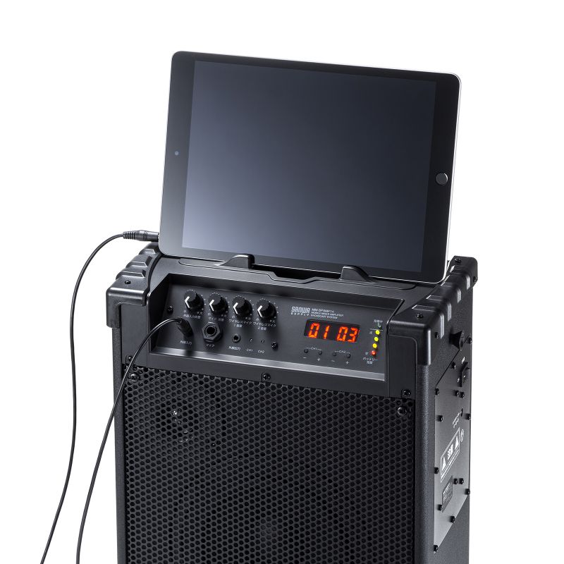 拡声器（スピーカー・選挙・バッテリー内蔵・ワイヤレスマイク2本付き・60W）