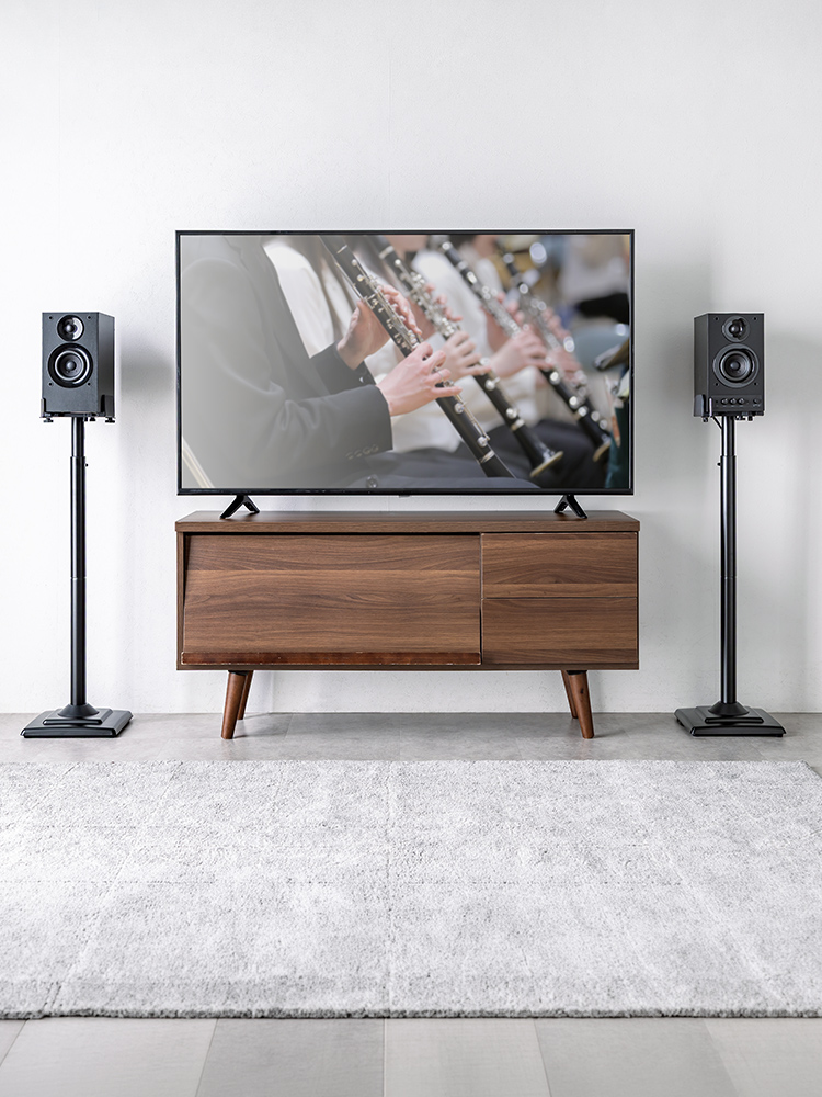 音の定位を整えるスピーカースタンド – 大型スピーカー・拡声器対応＆配線スッキリ設計
