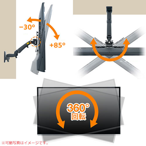 テレビ壁掛け金具（液晶・ディスプレイ・モニター・アーム・薄型・上下左右・可動・角度・24・27・31.5・32・34型）