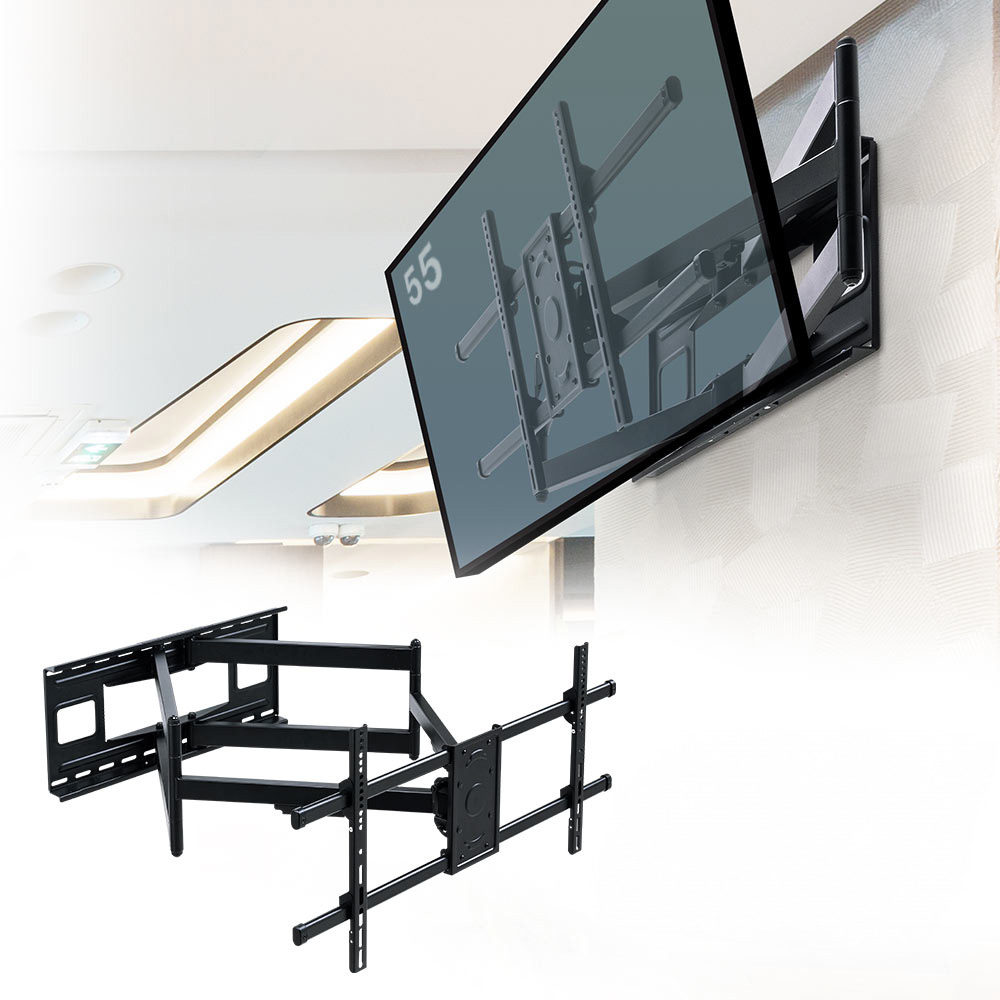 【開封済・未使用品】アーム式テレビ壁掛け金具 ブラック 37-102インチ対応 開封済・未使用品】アーム式テレビ壁掛け金具 ブラック 37-102
