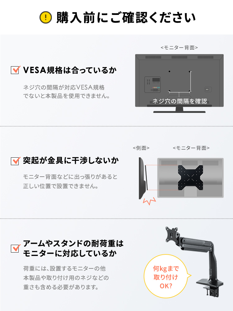 【VESA変換金具】100×100から400×400変換プレート