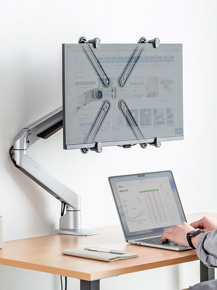 VESA非対応モニターをアーム化 マウントホルダー【13～27インチ対応】