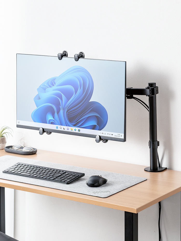 VESA非対応モニターをアーム化 マウントホルダー【13～27インチ対応】