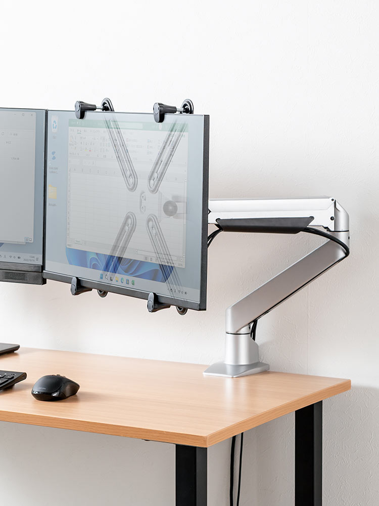 VESA非対応モニターをアーム化 マウントホルダー【13～27インチ対応】