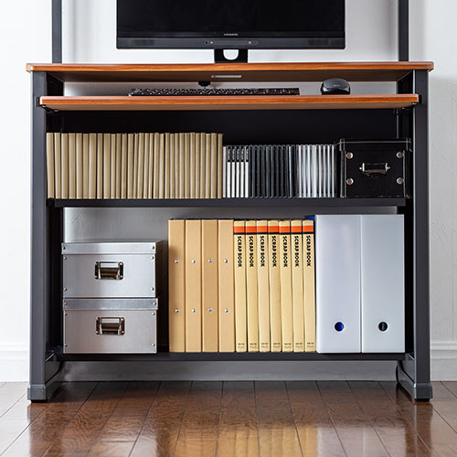 パソコンデスク Amazon | ZXD pcデスク ラック付き 幅80cm×奥行50cm パソコン