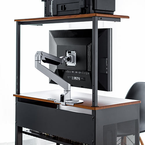 パソコンデスク、パソコンラック Amazon | ZXD pcデスク ラック付き 幅80cm×奥行50cm パソコン