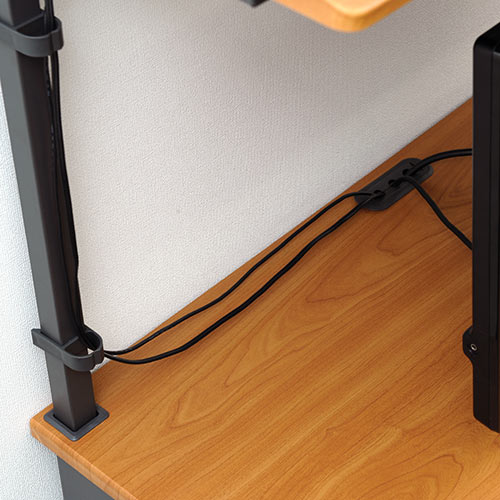 パソコンデスク（W900・キーボードスライダー付・中棚つき・木目）