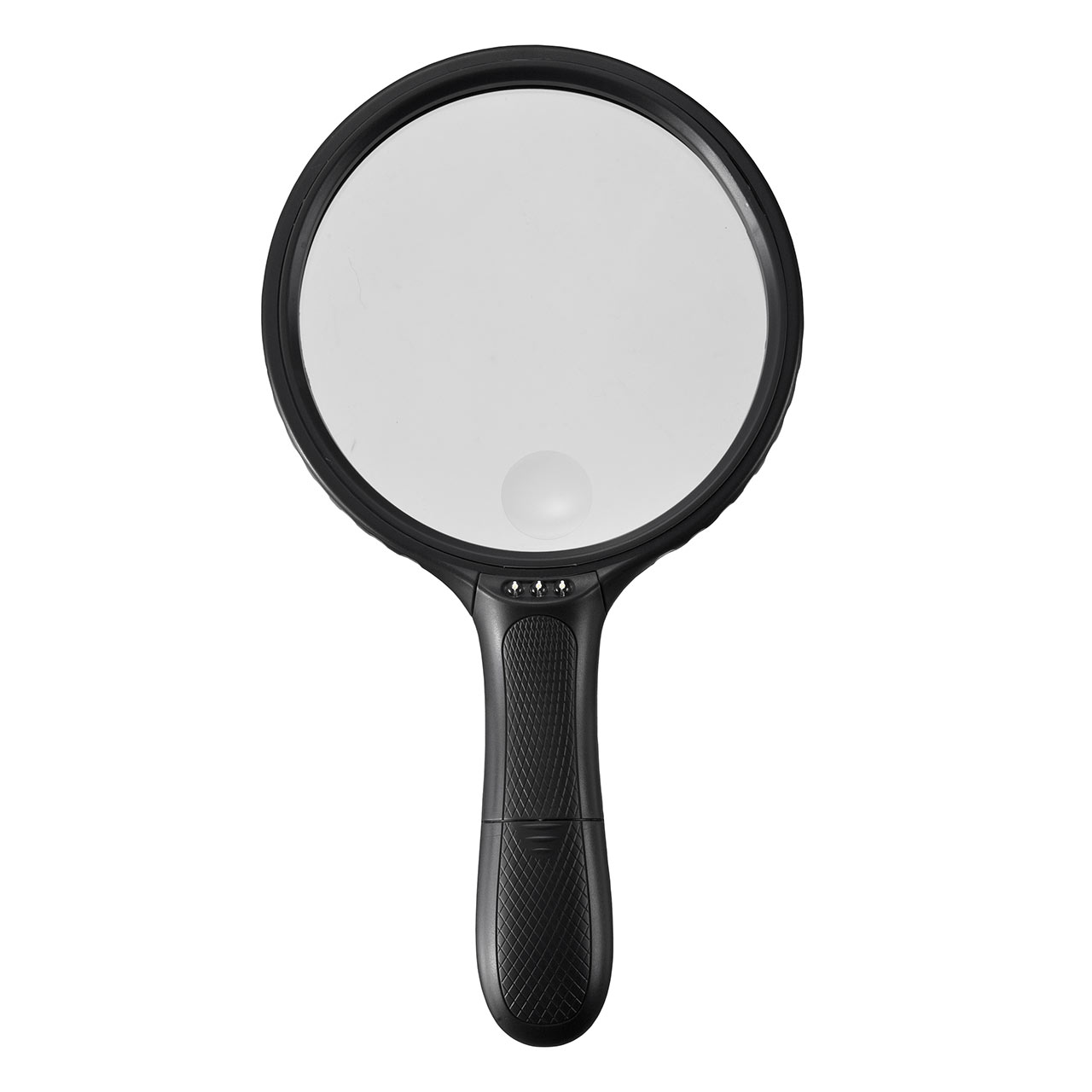 手持ちルーペ（大型拡大鏡・LEDライト付・1.5倍＆5倍）