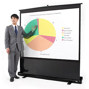 プロジェクタースクリーン 100インチ（自立式・床置き・大型・ロール式・収納・持ち運び・移動式・4：3・ホームシアター・高画質・４K・おすすめ）EEZ-PRS009