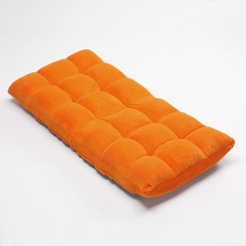 座椅子（コンパクト・リクライニング・低反発・ウレタン・マイクロファイバー・オレンジ) EEZ-SNC041D