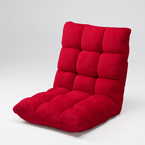 座椅子（コンパクト・リクライニング・低反発・ウレタン・マイクロファイバー・レッド) EEZ-SNC041R