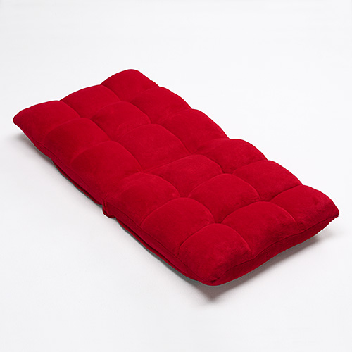 座椅子（コンパクト・リクライニング・低反発・ウレタン・マイクロファイバー・レッド) EEZ-SNC041R