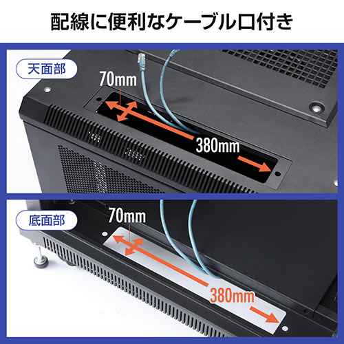 サーバーラック｜19インチマウント・12U・小型・メッシュ扉
