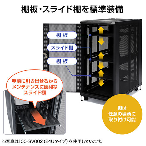 サーバーラック｜19インチマウント・36U・放熱・メッシュ