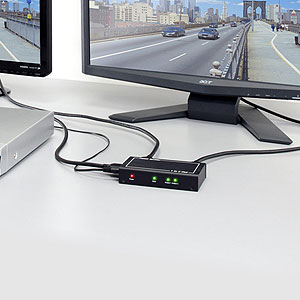 HDMI分配器（HDMIスプリッター・1入力×2出力・フルHD・3D対応・SiliconImage製IC搭載）