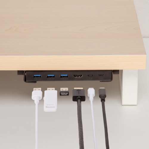 木製天板取付用ドッキングステーション（HDMI・1画面・4K/60Hz・PD90W・5Gbps・USB-C×1・USB-A×3）