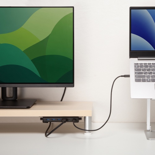 木製天板取付用ドッキングステーション（HDMI・1画面・4K/60Hz・PD90W・5Gbps・USB-C×1・USB-A×3）