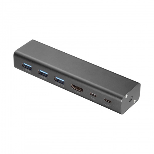 木製天板取付用ドッキングステーション（HDMI・1画面・4K/60Hz・PD90W・5Gbps・USB-C×1・USB-A×3）