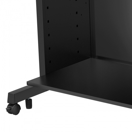 eデスク セミーオーダーデスク 中棚 幅100cm用 ブラック 奥行50cm