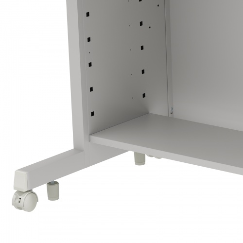 eデスク セミーオーダーデスク 中棚 幅120cm用 ホワイト 奥行26cm