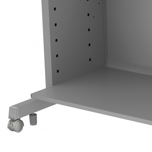 eデスク セミーオーダーデスク 中棚 幅160cm用 グレー 奥行50cm