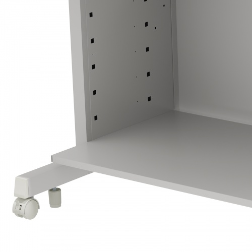 eデスク セミーオーダーデスク 中棚 幅100cm用 ホワイト 奥行50cm