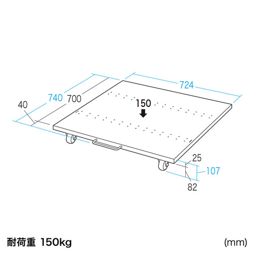 CPUスタンド（ラック・W800×D700mm） ER-80CPU サンワサプライ【代引き不可商品】