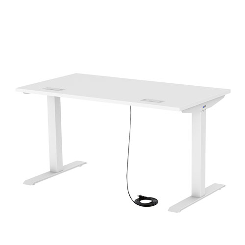 e電動昇降デスク(スタンディングデスク・メモリー機能・W1300×D700・ホワイト)