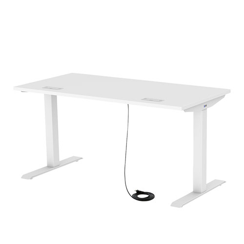 e電動昇降デスク(スタンディングデスク・メモリー機能・W1400×D700・ホワイト)