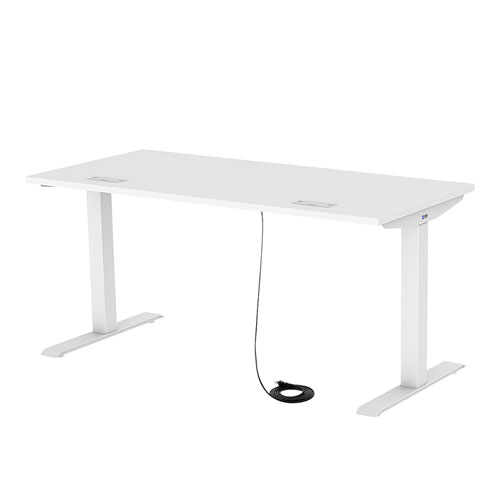 e電動昇降デスク(スタンディングデスク・メモリー機能・W1500×D700・ホワイト)