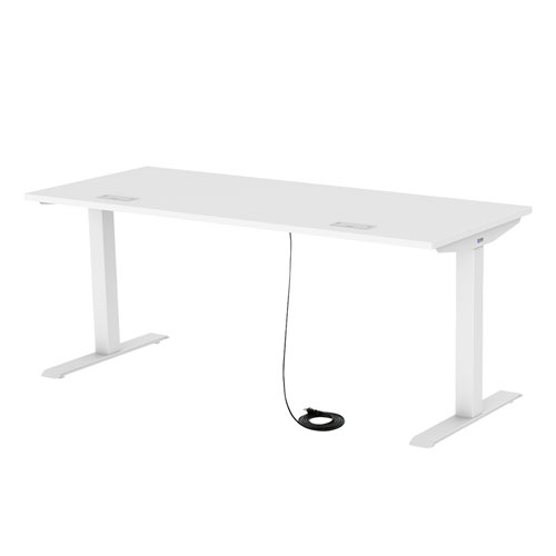 e電動昇降デスク(スタンディングデスク・メモリー機能・W1700×D700・ホワイト)