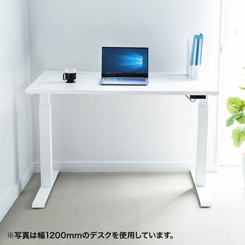 e電動昇降デスク(スタンディングデスク・メモリー機能・W1700×D700・ホワイト)