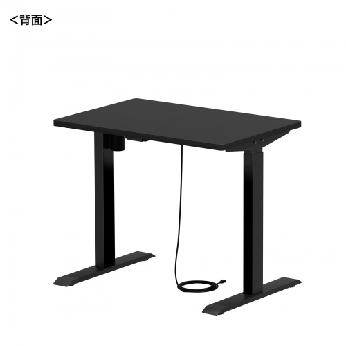 電動昇降デスク（昇降式デスク・昇降デスク・パソコンデスク・作業台・e電動昇降デスク・幅90cm 奥行60cm・メモリー機能付・ブラック） 【受注生産品】