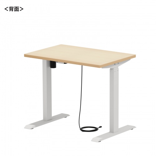 電動昇降デスク（昇降式デスク・昇降デスク・パソコンデスク・作業台・e電動昇降デスク・幅90cm・奥行60cm・メモリー機能付・薄い木目）【受注生産品】