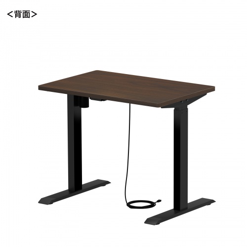 電動昇降デスク（昇降式デスク・昇降デスク・パソコンデスク・作業台・e電動昇降デスク・幅90cm 奥行60cm・メモリー機能付・濃い木目）【受注生産品】