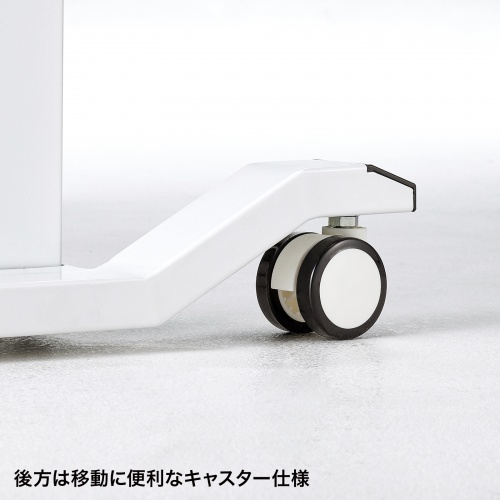 ガス圧式昇降デスク（幅120cm・奥行き60cm・キャスター付き・薄い木目）ERD-G12060LM