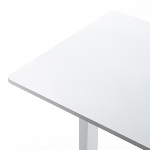 ガス圧式昇降デスク（幅120cm・奥行き60cm・キャスター付き・ホワイト）ERD-G12060W