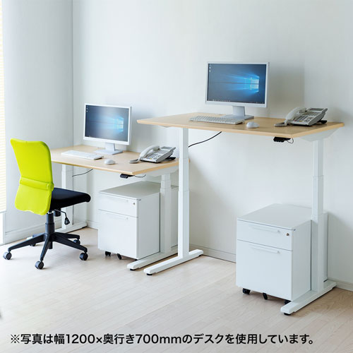 昇降デスク(電動・Bluetooth内蔵・リマインダー機能・W1000×D700・薄い木目)