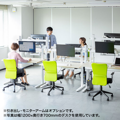 昇降デスク(電動・Bluetooth内蔵・リマインダー機能・W1000×D700・薄い木目)
