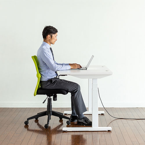 昇降デスク(電動・Bluetooth内蔵・リマインダー機能・W1000×D700・ホワイト)