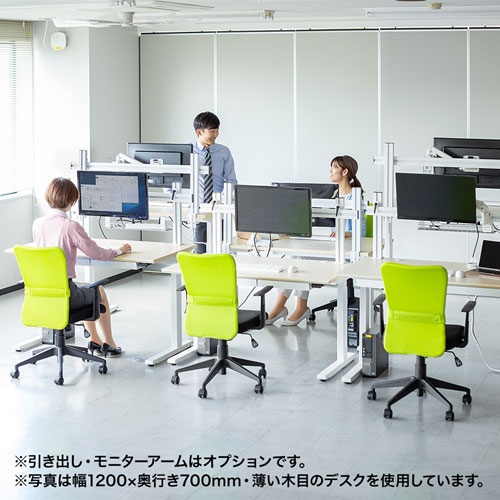 昇降デスク(電動・Bluetooth内蔵・リマインダー機能・W1000×D700・ホワイト)