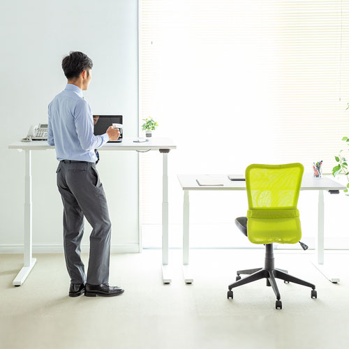 昇降デスク（電動・Bluetooth内蔵・リマインダー機能・W1200×D700・ホワイト)